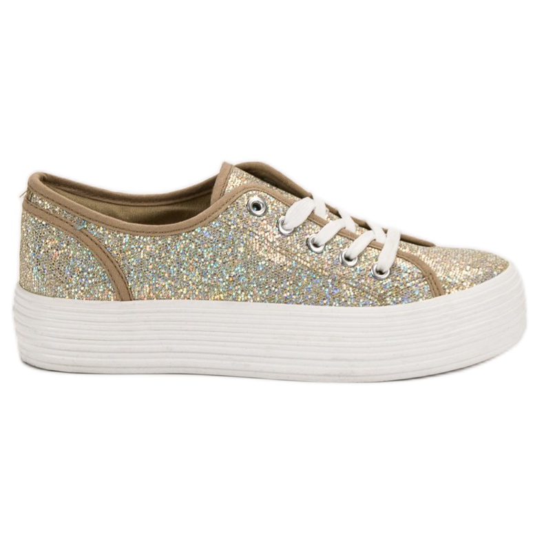 SHELOVET Sneakers With Glitter yellow SHELOVET Sneakers With Glitter yellow