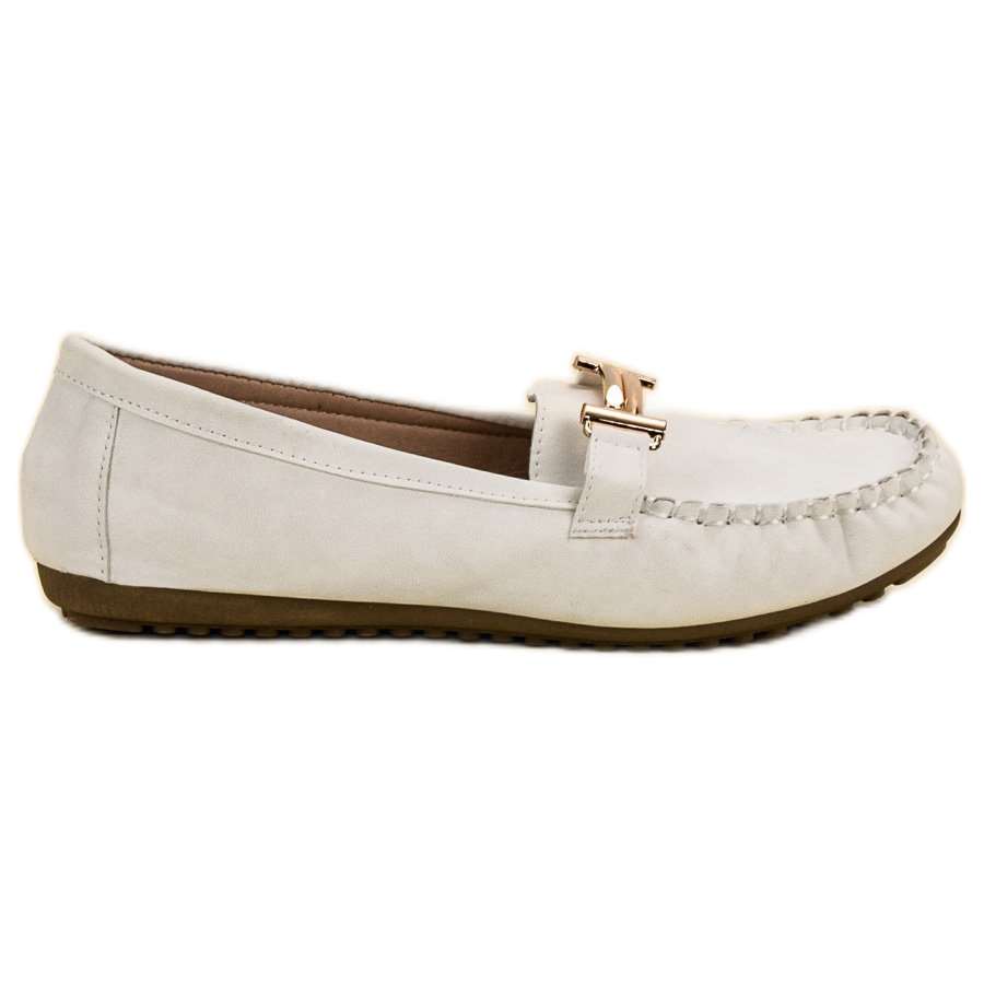 womens white moccasin shoes