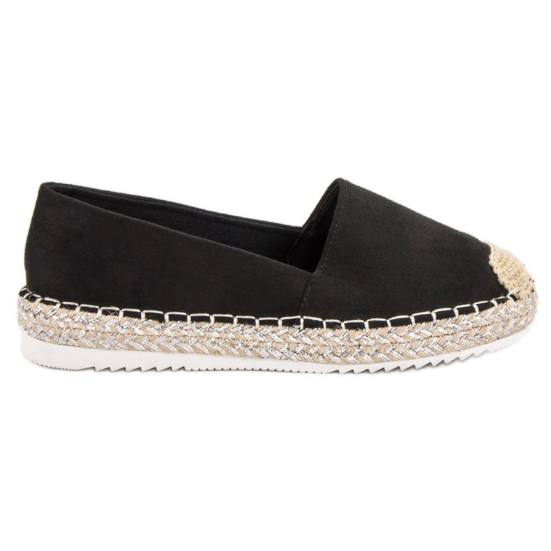 SHELOVET Suede Espadrilles black