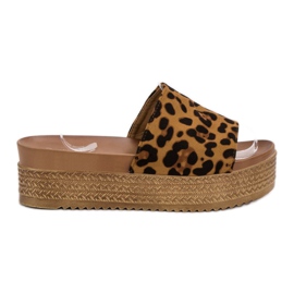 Queen Vivi Slippers On The Platform brown
