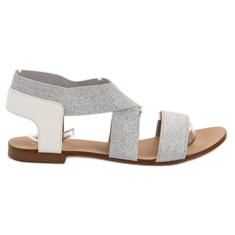 SHELOVET Elegant flat sandals grey