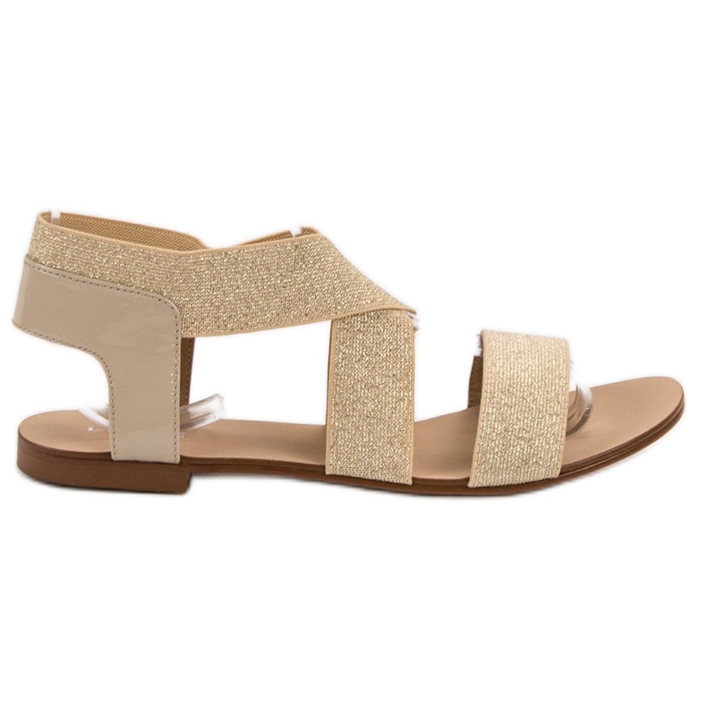 SHELOVET Elegant flat sandals brown