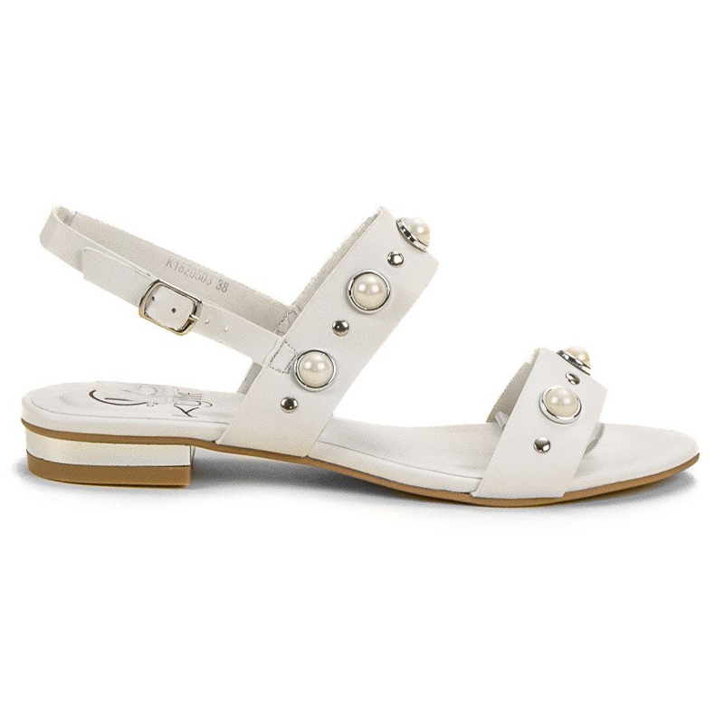 Kylie Comfortable flat sandals white