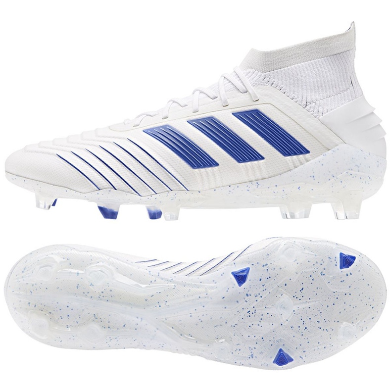Adidas Predator 19.1 Fg M BC0550 football boots white white Adidas Predator 19.1 Fg M BC0550 football boots white white