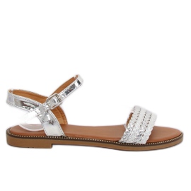 Silver women's sandals K-11 Silver grey