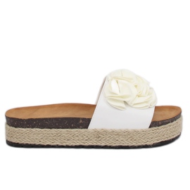 White espadrilles slippers N-35 White White espadrilles slippers N-35 White