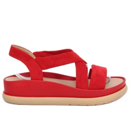 Red women's sandals G-199 Red