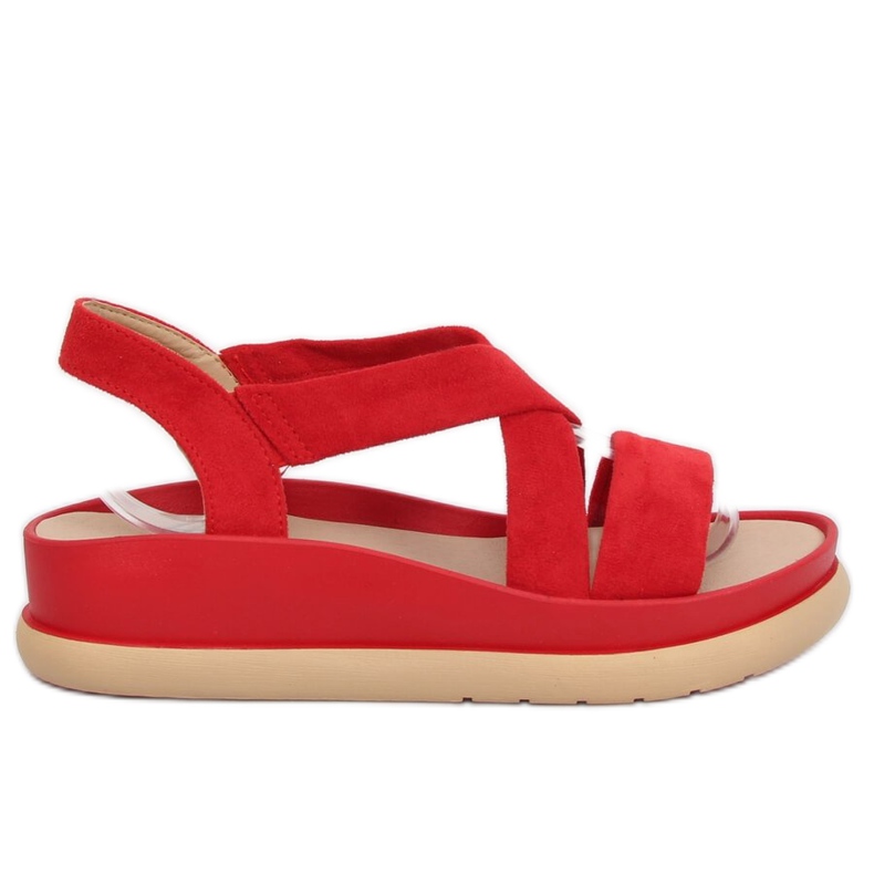 Red women's sandals G-199 Red