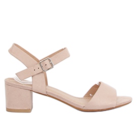 Beige high-heeled sandals 8103 Beige