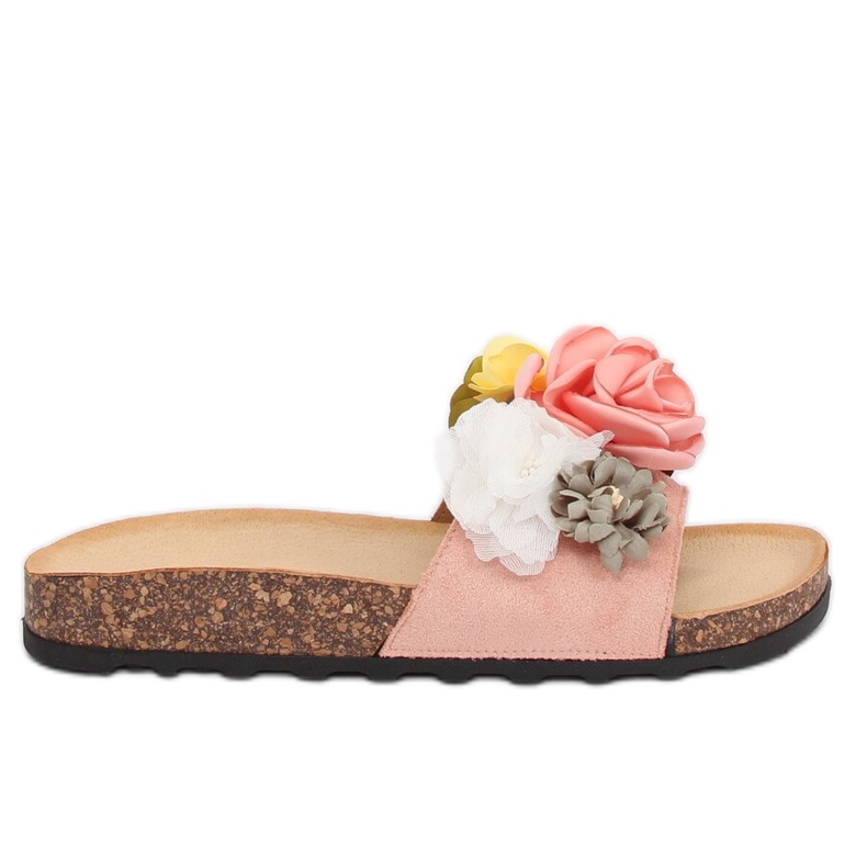 Slippers with flowers pink 218-170 Pink