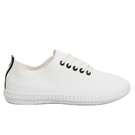 Women's black and white sneakers B111-17 WHITE / BLACK Women's black and white sneakers B111-17 WHITE / BLACK