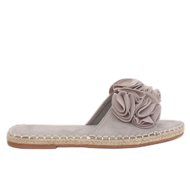 Gray Women's gray slippers L2777 Gray brown