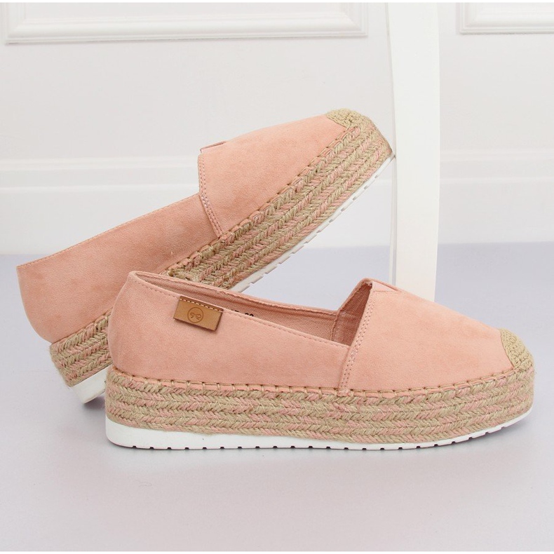 Espadrilles on the high-soled pink BL267 Pink II-GAT