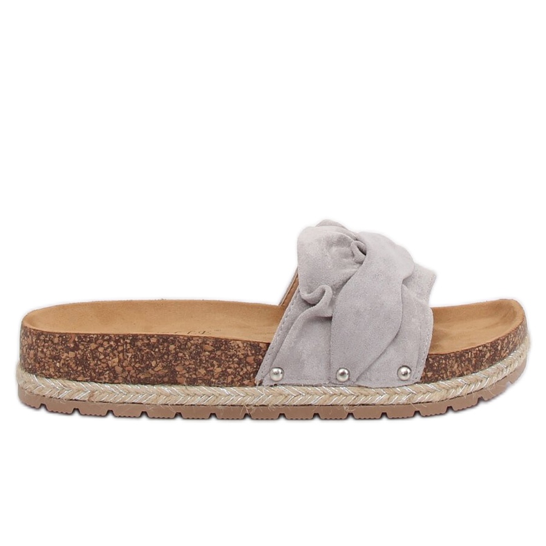 Gray Espadrilles gray BJS-002 Gray grey multicolored