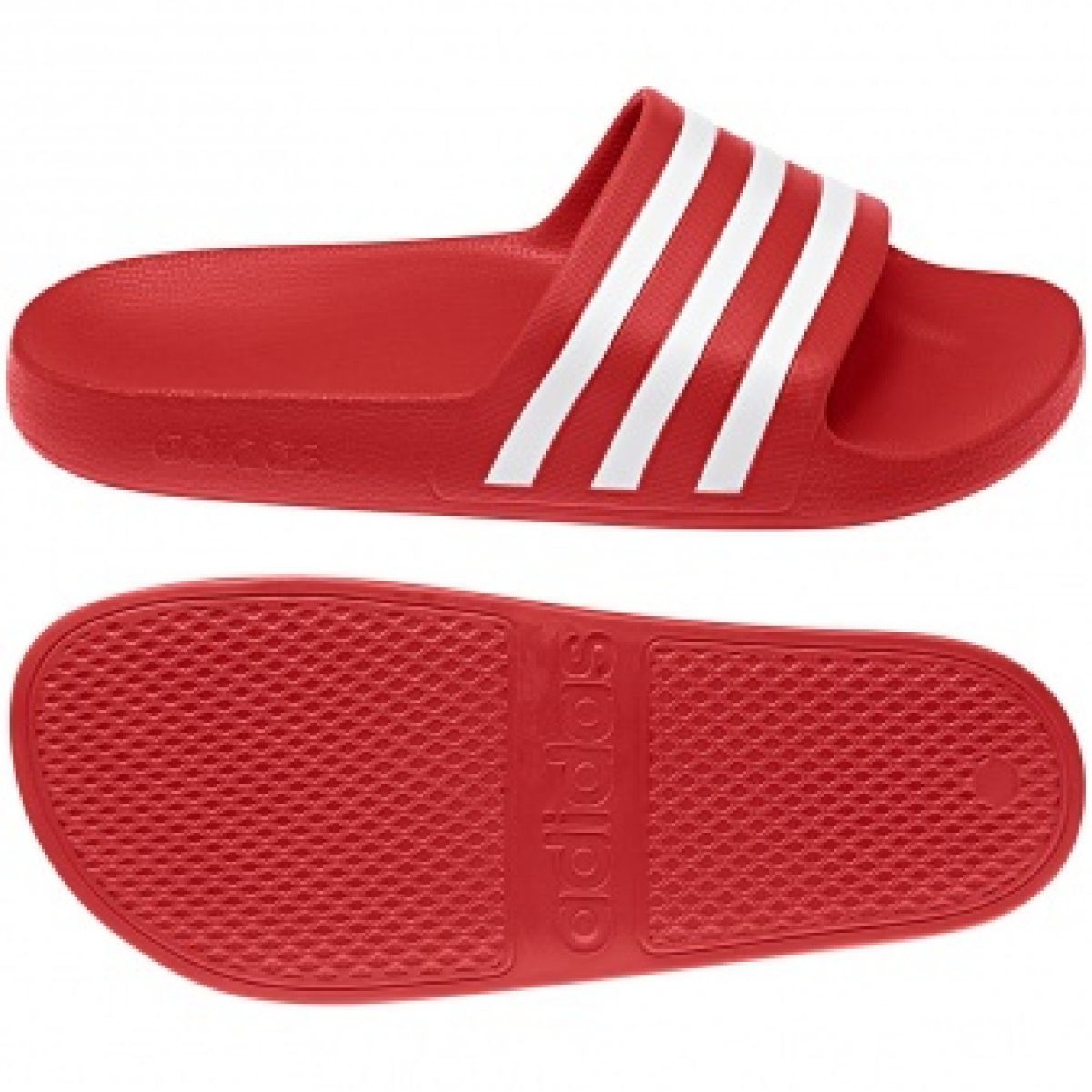 Adidas slippers red best sale