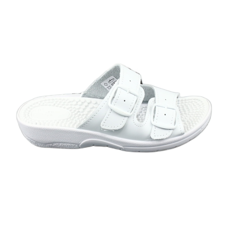 Comfooty Nadia white health fakir flip-flops