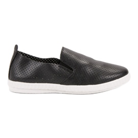 Renda Black Slipons