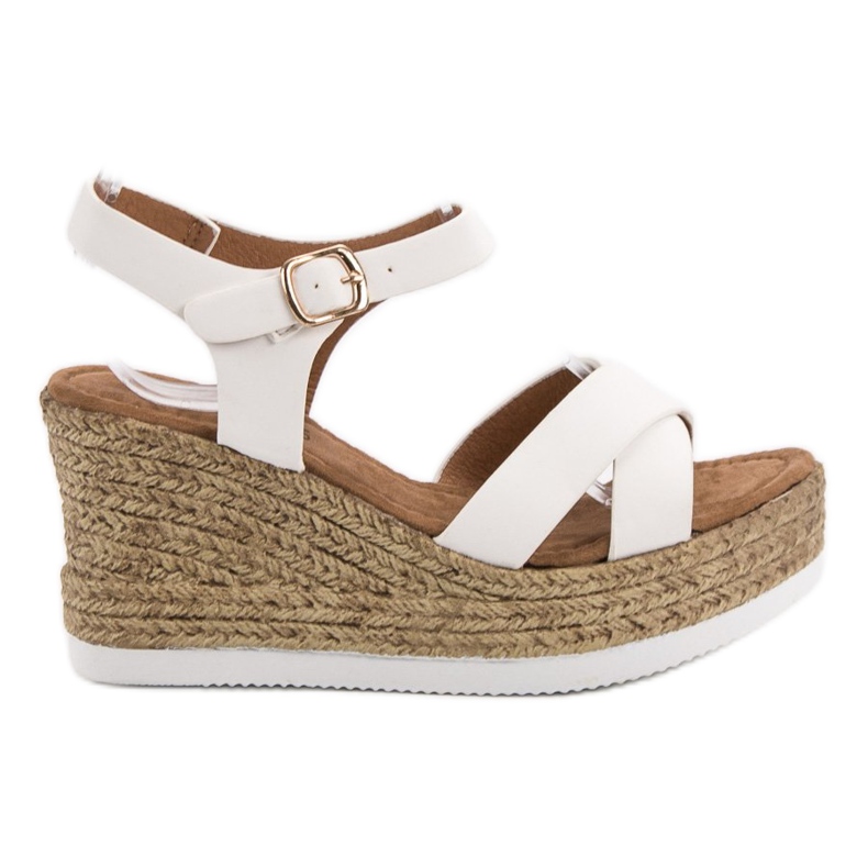 JESSY ROSS White Suede Sandals