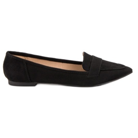 Super Me Suede Ballerina In Spitz black