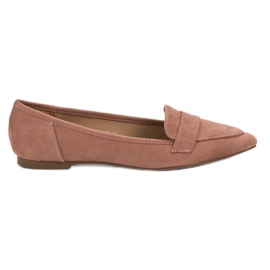 Super Me Suede Ballerina In Spitz pink