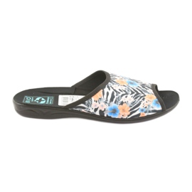 Women's zebra Adanex 23877 slippers white black blue orange Women's zebra Adanex 23877 slippers white black blue orange