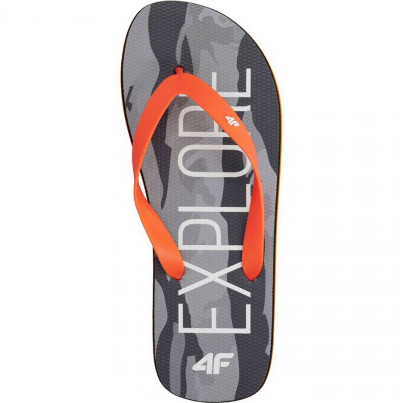 Slippers 4f M H4L19-KLM001 20S deep black / orange multicolored