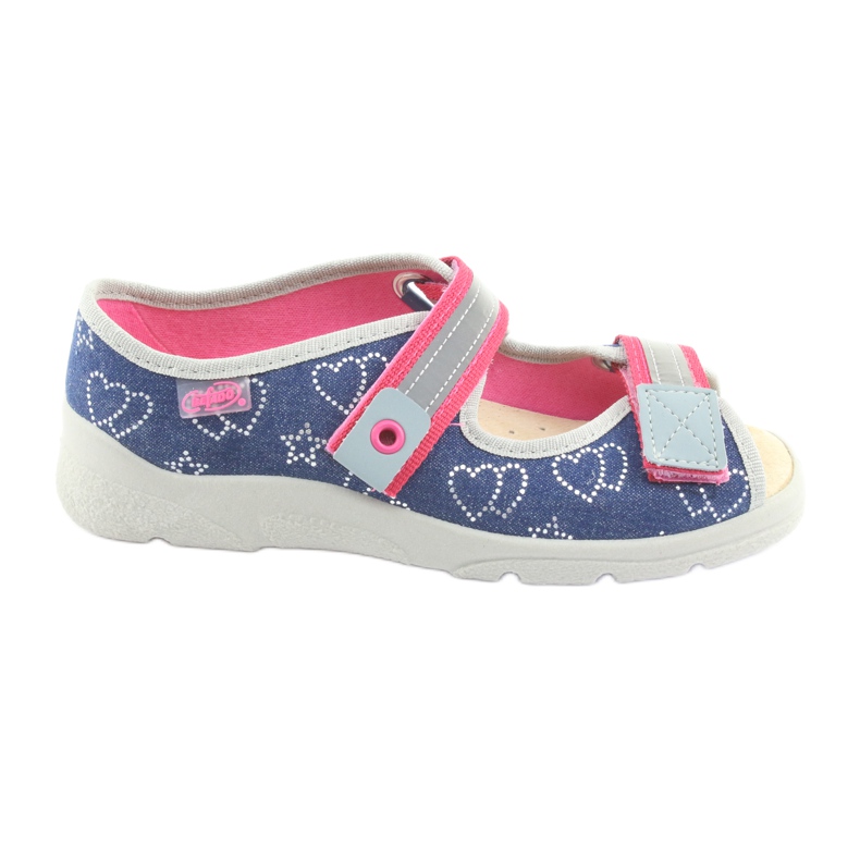 Befado children's shoes 869Y134 grey pink navy blue