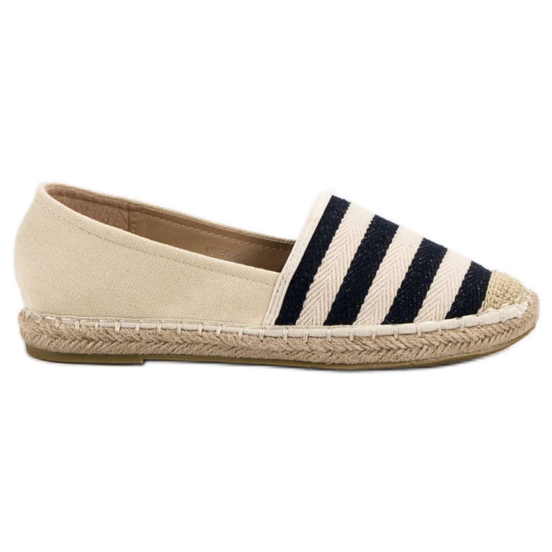 BELLAMILA Striped Espadrilles brown