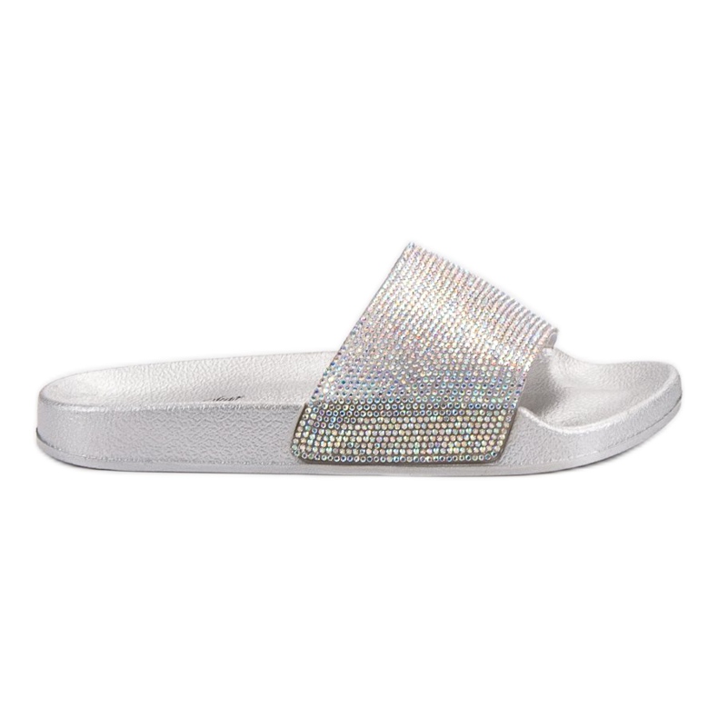 Bella Star Slippers With Cubic Zirconia grey