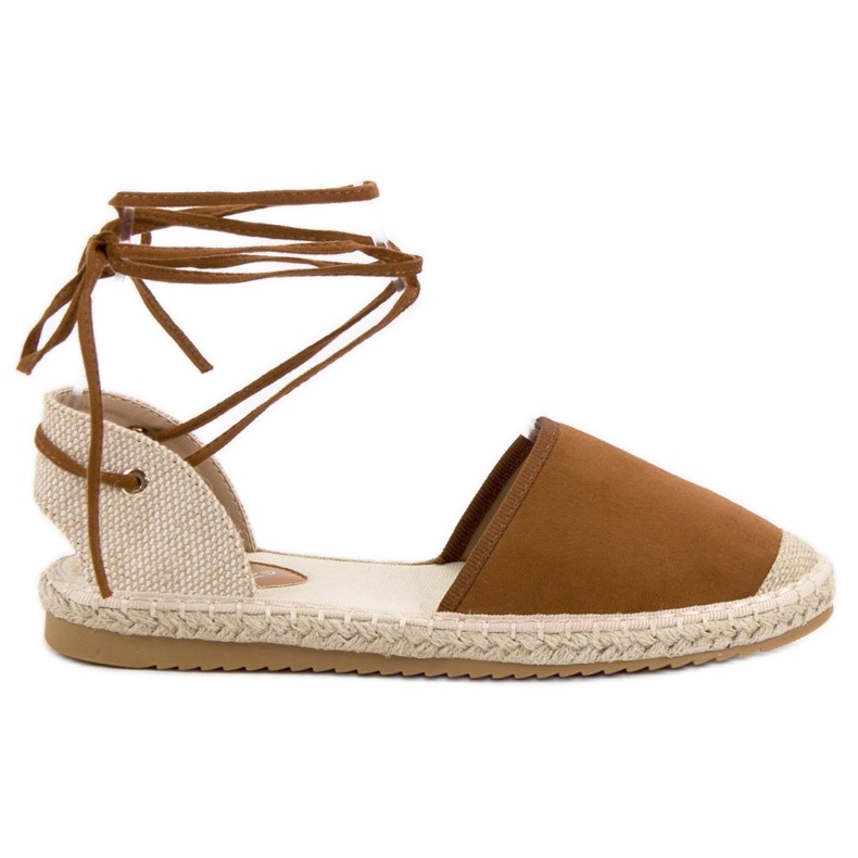 SHELOVET Knotted Espadrilles brown