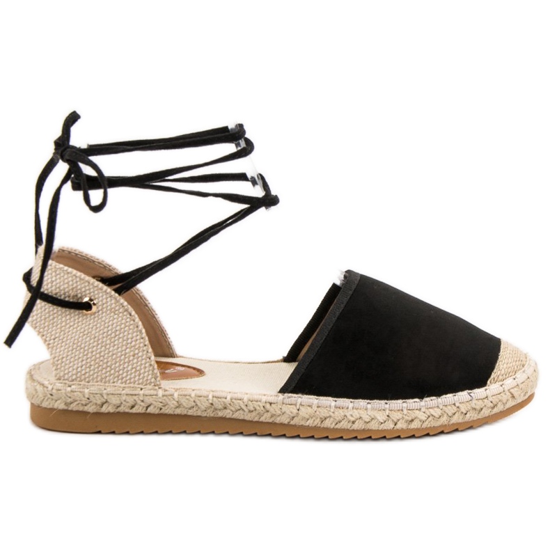 SHELOVET Knotted Espadrilles black