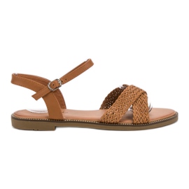SHELOVET Camel Sandals brown
