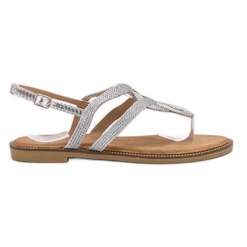 Erynn Silver Japanese Sandals grey