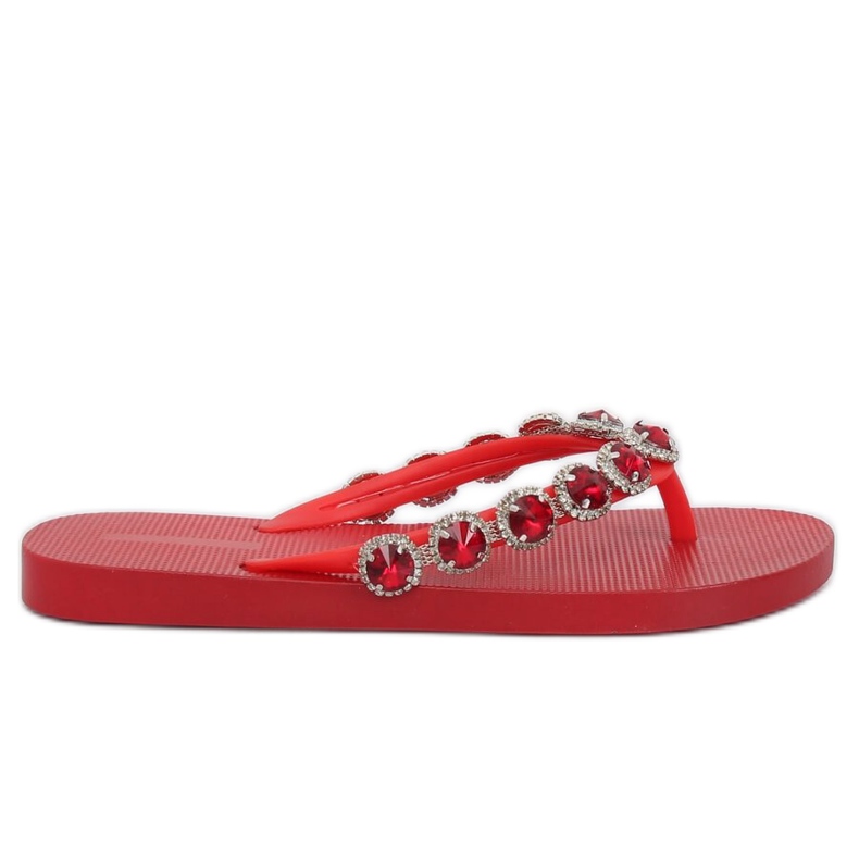 Elegant flip-flops with JH69 Red stones