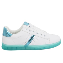 Women's white and green sneakers 2B9XX923 WHITE / GREEN