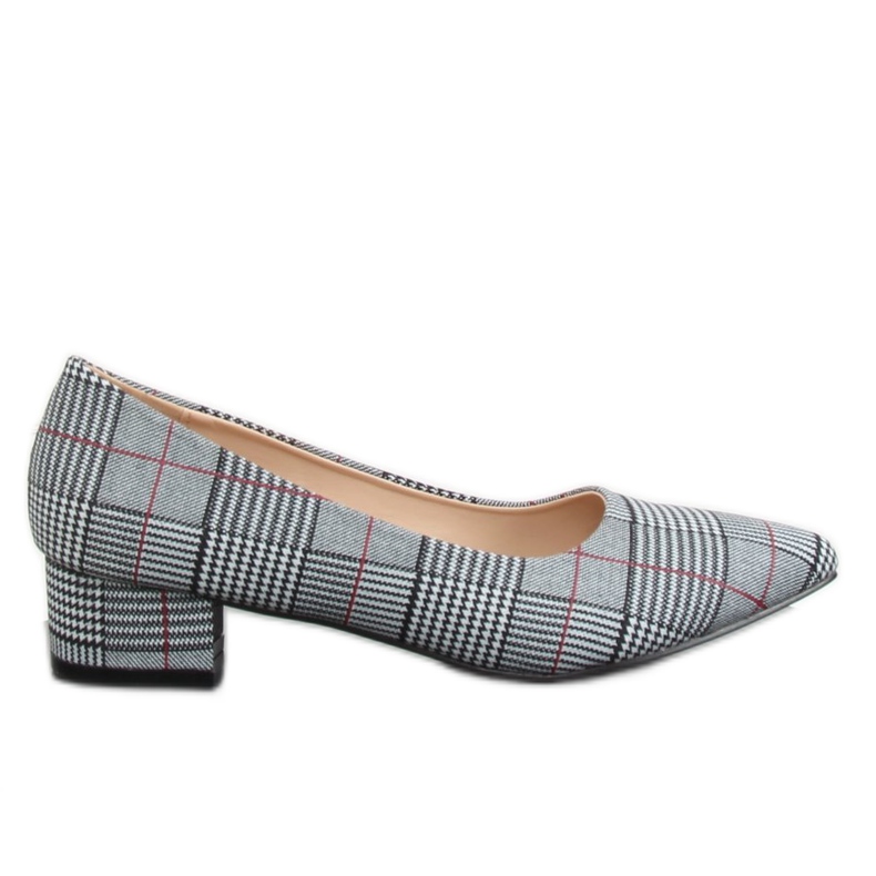Black Check Black Pumps CC207P Black grey multicolored