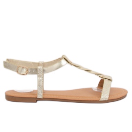 Women's golden sandals S060071 Gold Women's golden sandals S060071 Gold