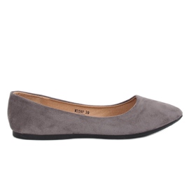Ballerinas almond gray nose WD39P Gray grey