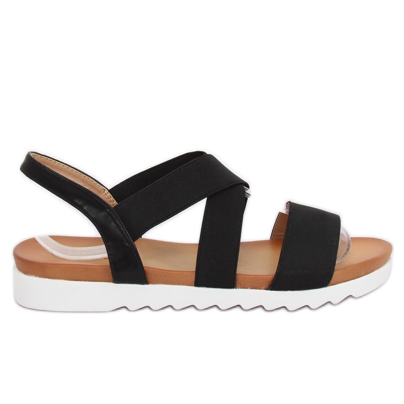 Black women's sandals P0P1268-16 Black