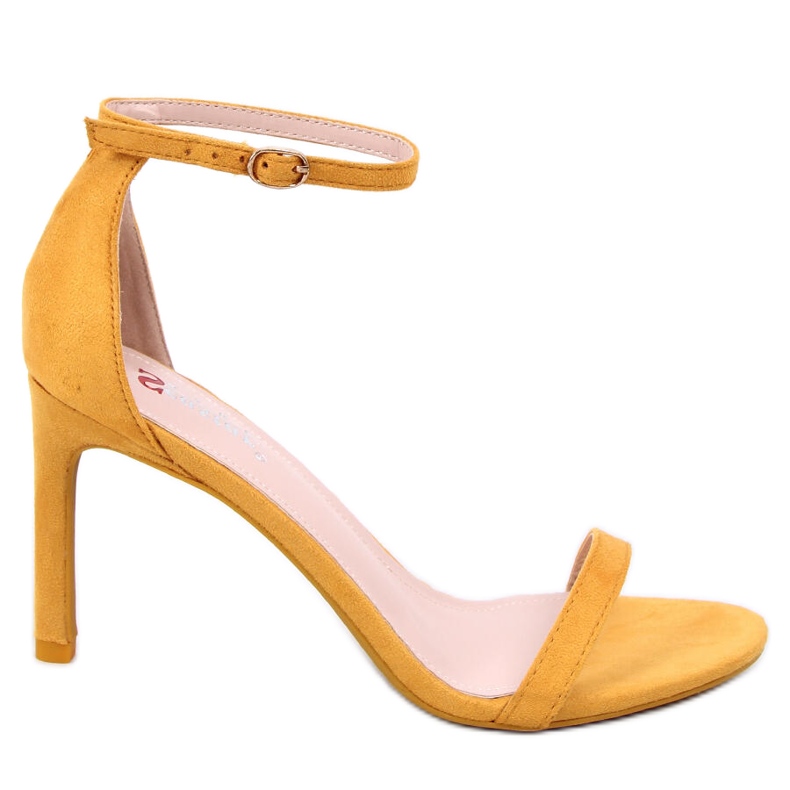 Yellow sandals on a high heel NF-31P Yelow