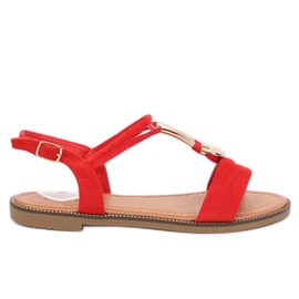 Red women's sandals WL024 Red