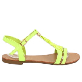 Yellow women's sandals 1-51 Green