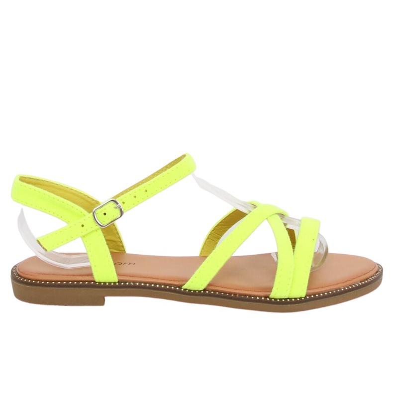 Yellow women's sandals WL255 Yellow