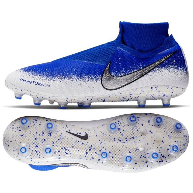 Nike Phantom Vsn Elite Df Ag Pro M AO3261-410 football boots multicolored blue