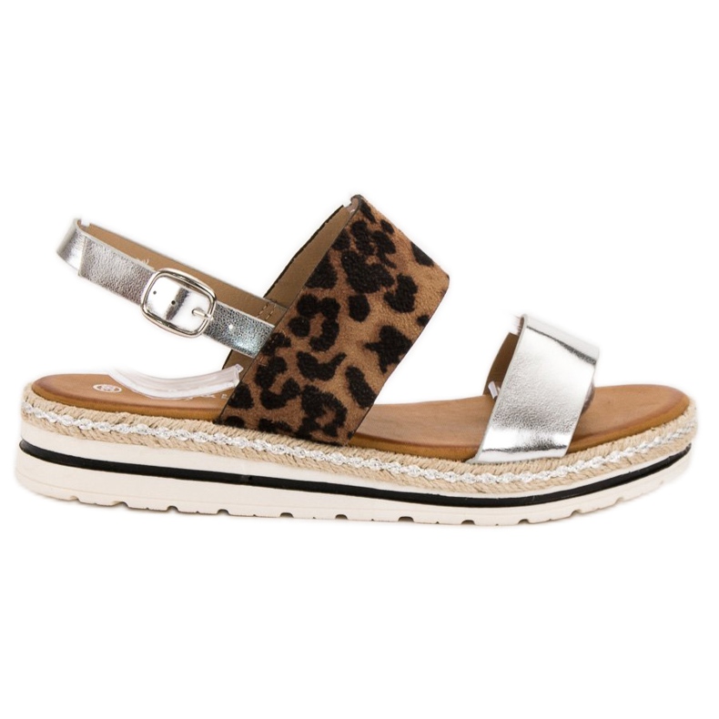 SHELOVET Comfortable sandals brown grey