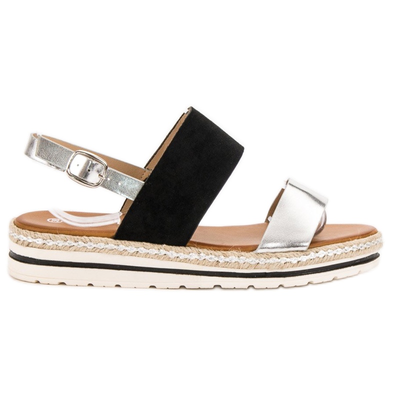 SHELOVET Comfortable sandals black grey