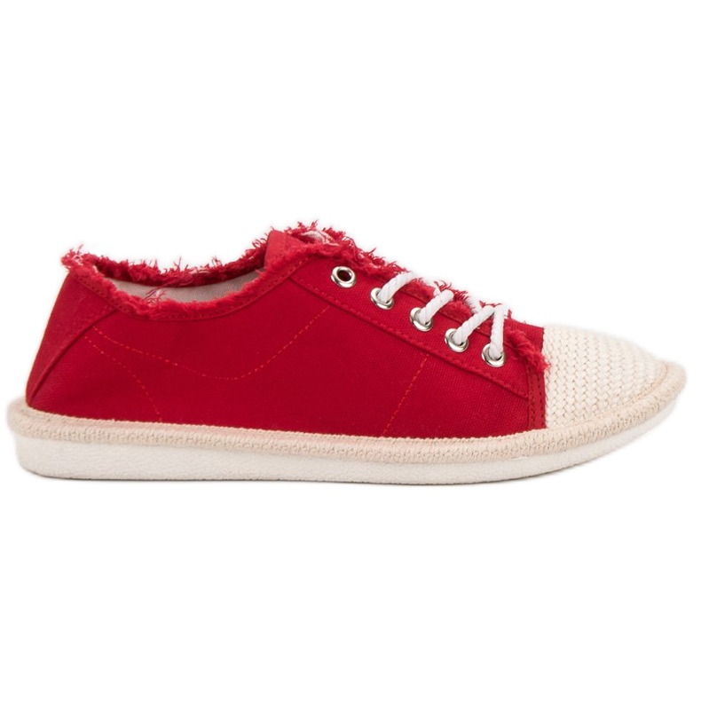 SHELOVET Lace-up Espadrilles red