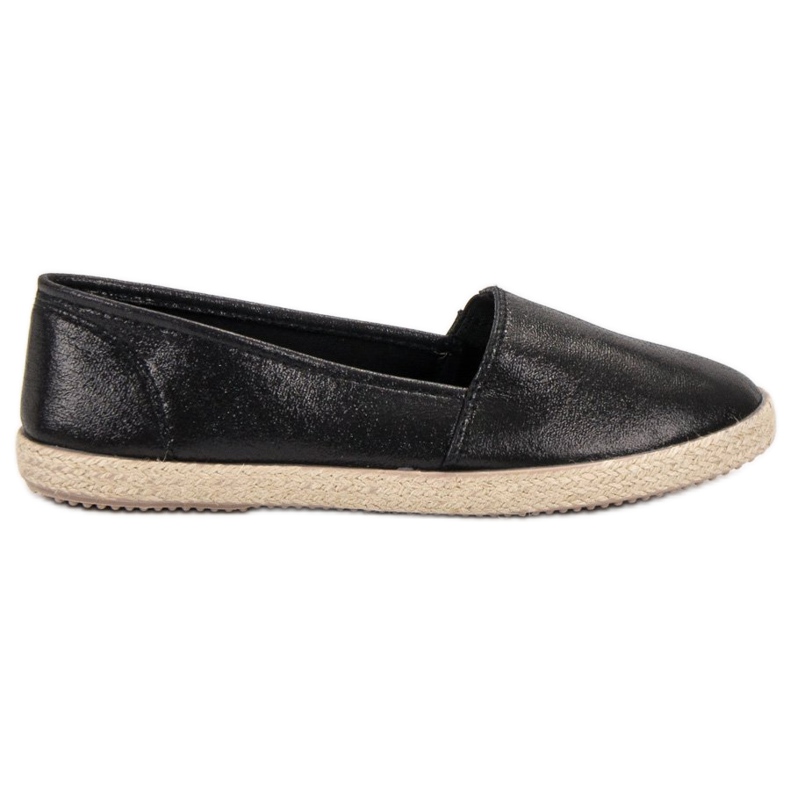 SHELOVET Shiny Slipons black