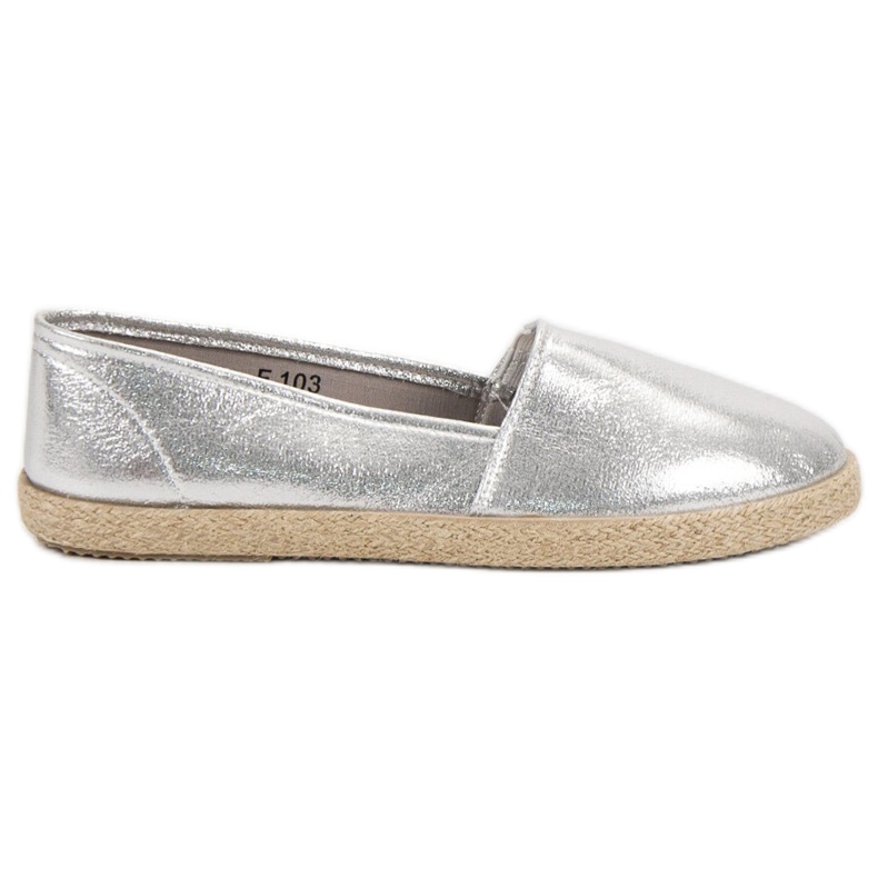 SHELOVET Shiny Slipons grey