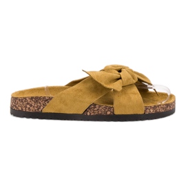Cm Paris Suede Slippers yellow